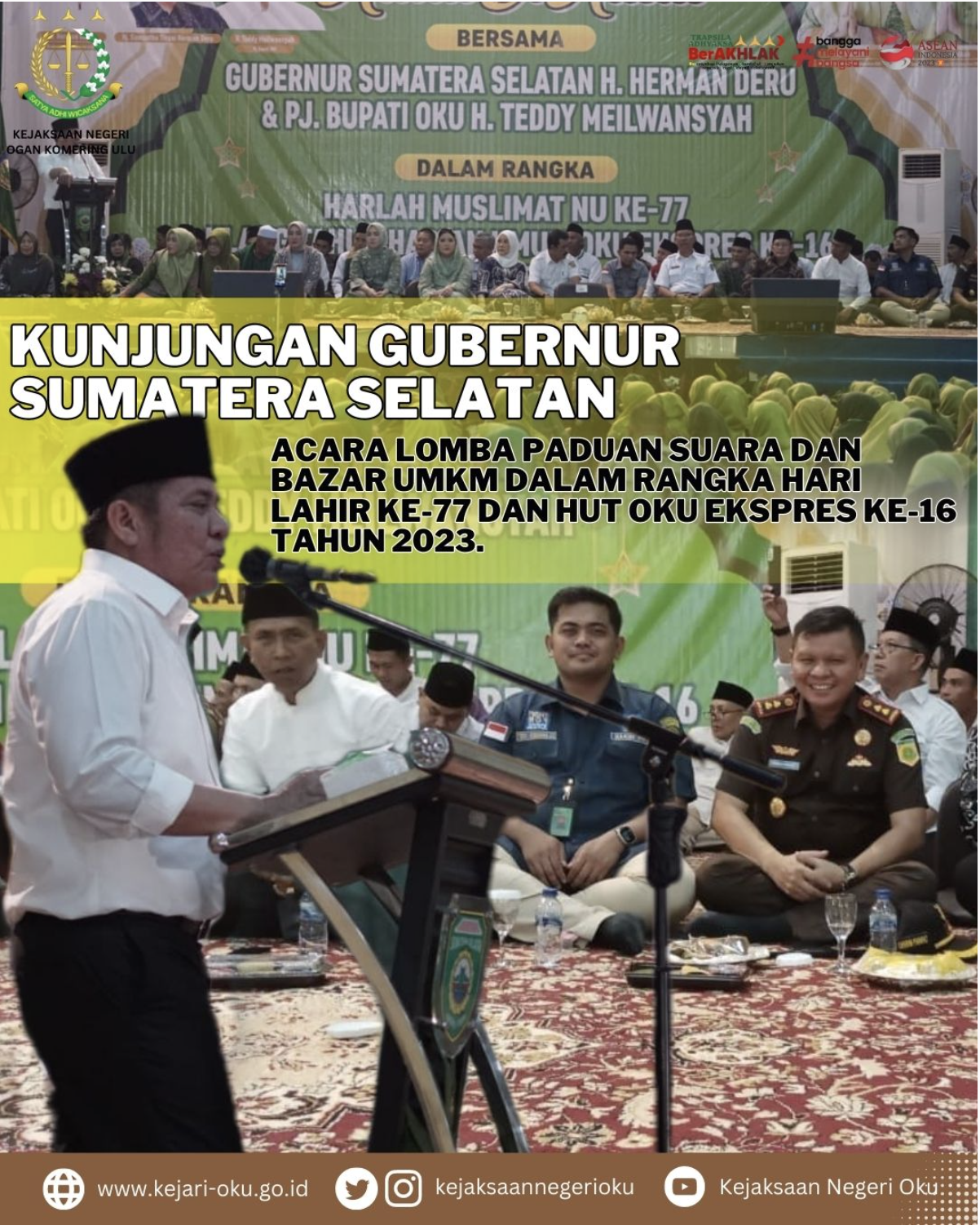 KUNJUNGAN GUBERNUR SUMATERA SELATAN