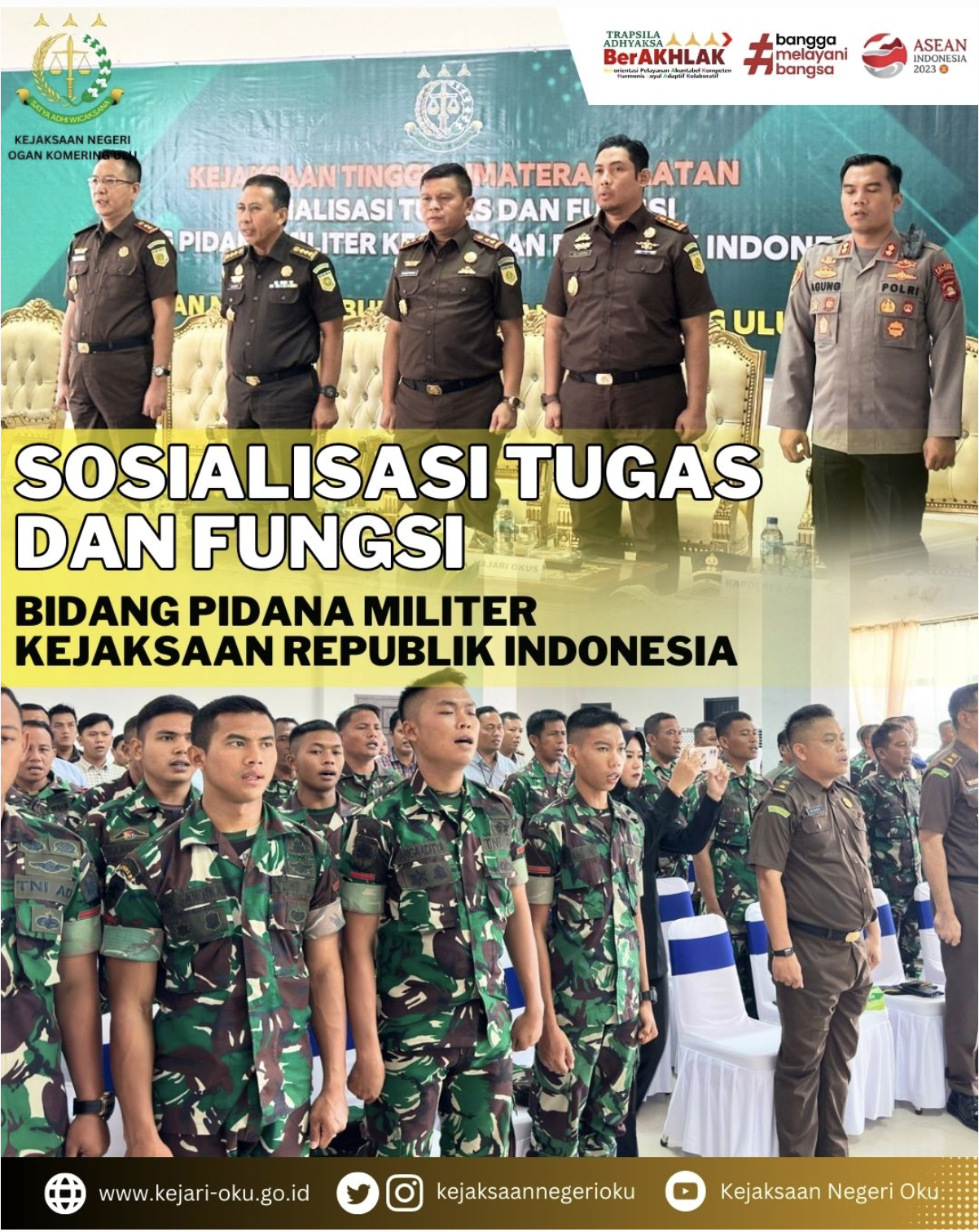 SOSIALISASI TUGAS DAN FUNGSI BIDANG PIDANA MILITER KEJAKSAAN REPUBLIK INDONESIA - foto 1