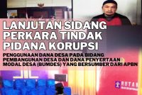 Lanjutan Pidang Perkara Tindak Pidana Korupsi